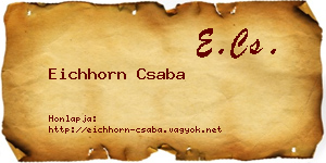 Eichhorn Csaba névjegykártya