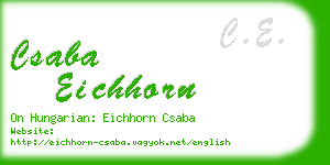csaba eichhorn business card